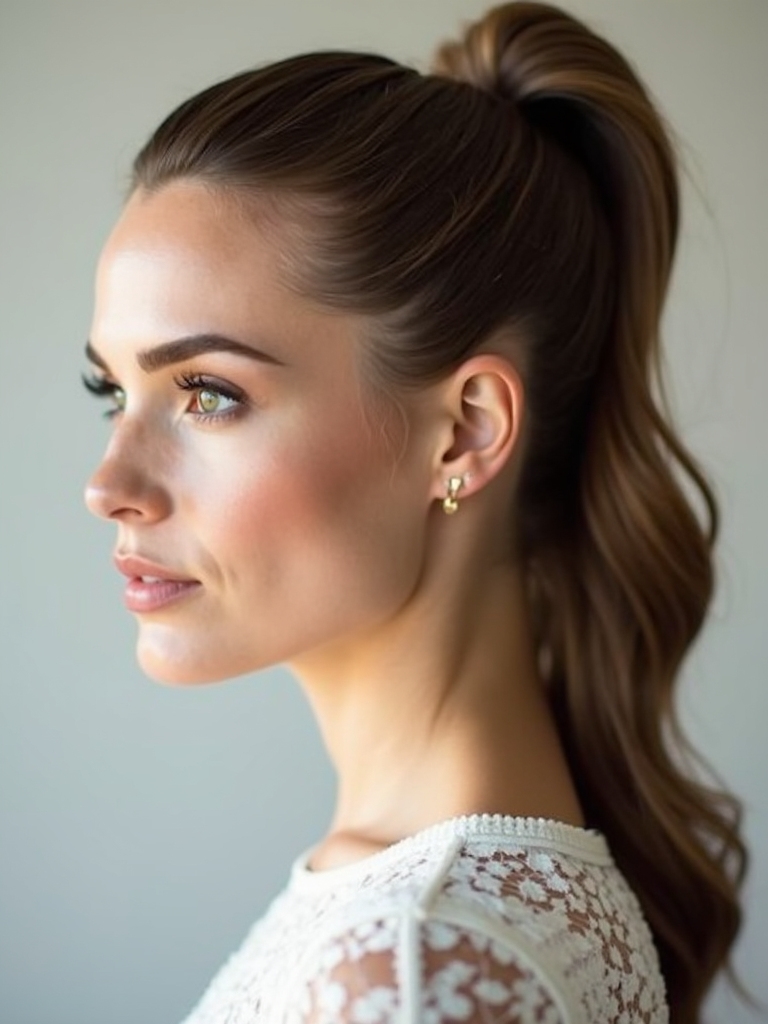 elegant ponytail wedding styles