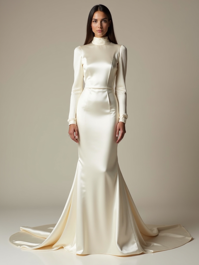 elegant satin bridal gowns