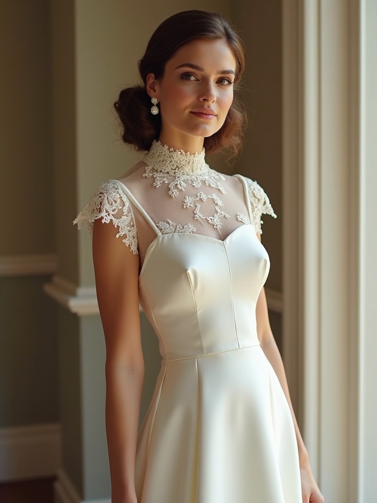 elegant satin gown blend