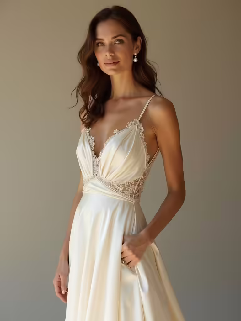 elegant satin wedding gowns
