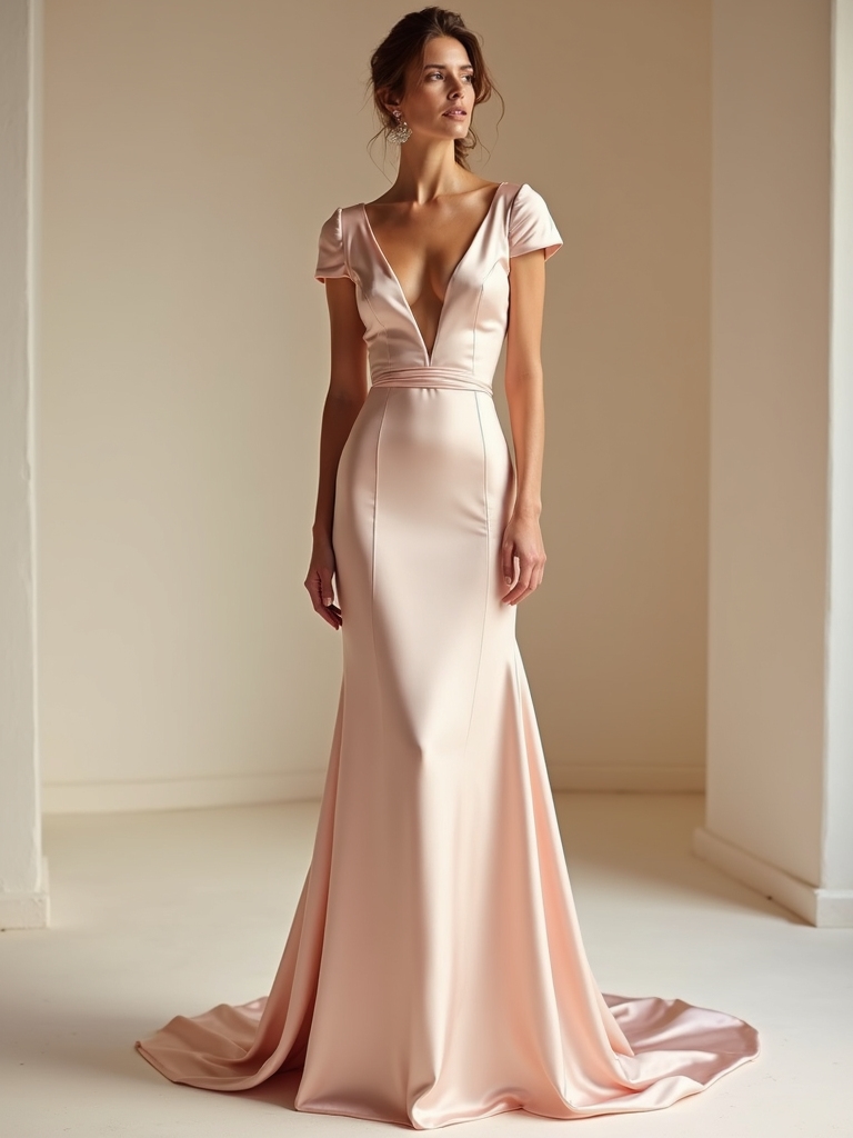 elegant satin wedding gowns