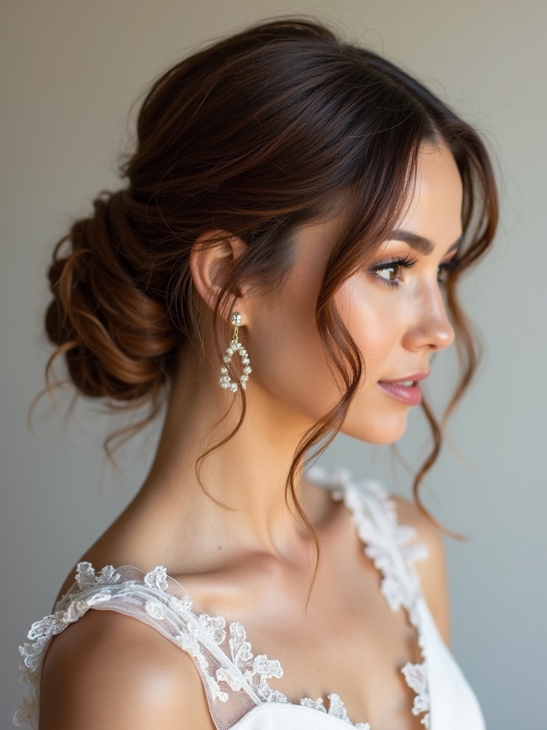 elegant secure low buns