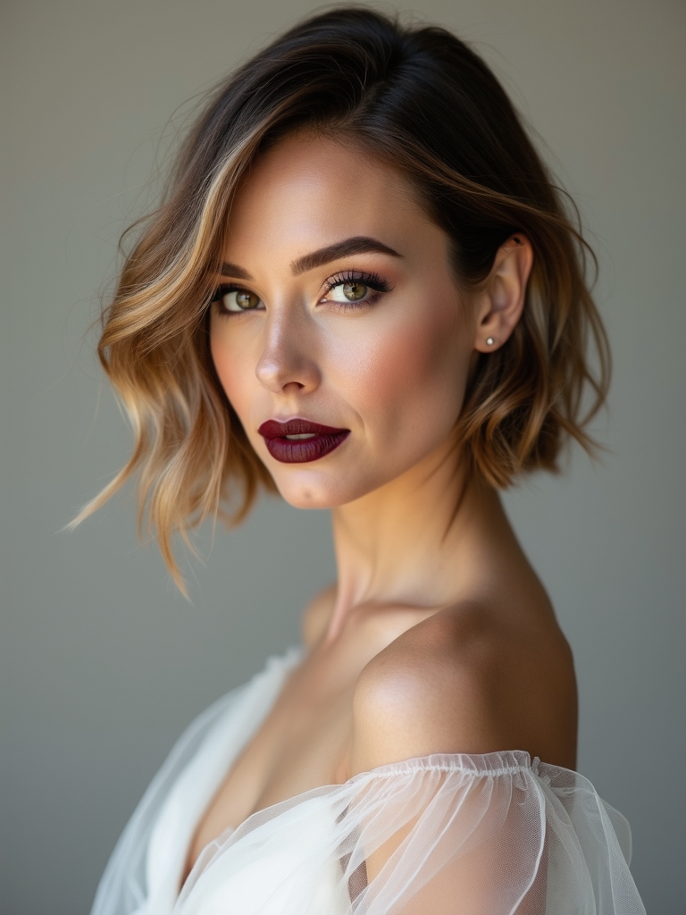 elegant short hair updos