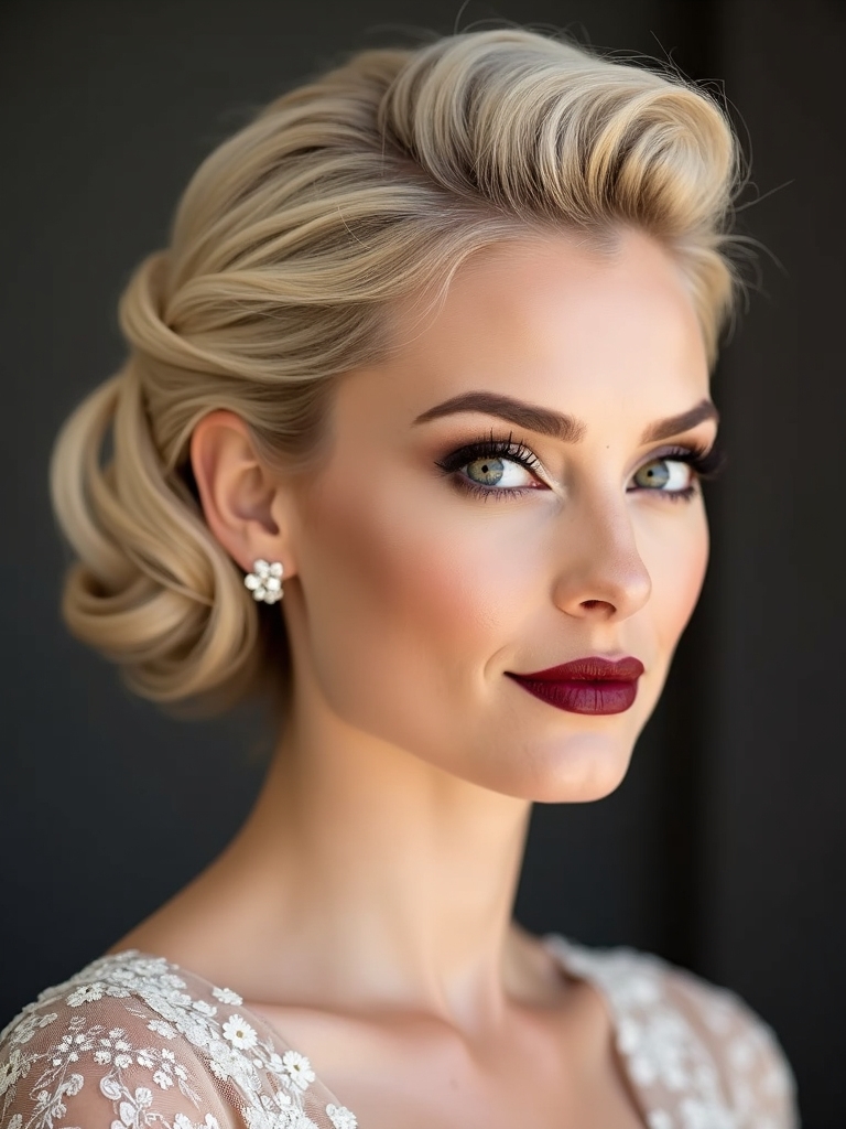 elegant short hair updos