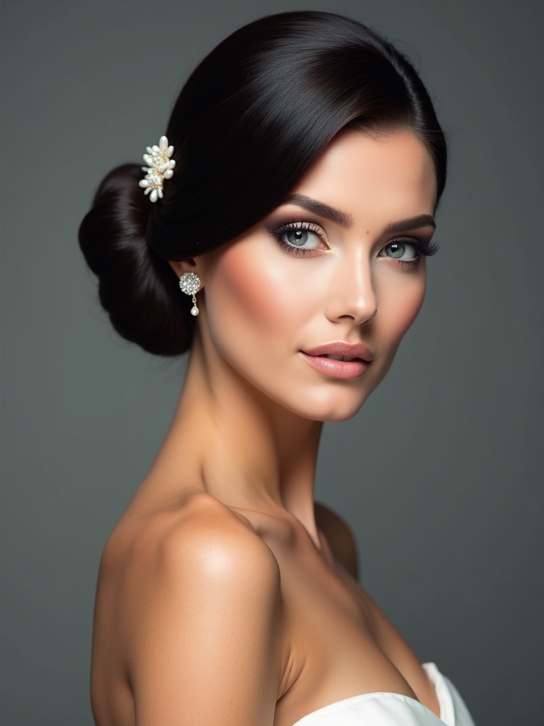 elegant side swept hairstyle