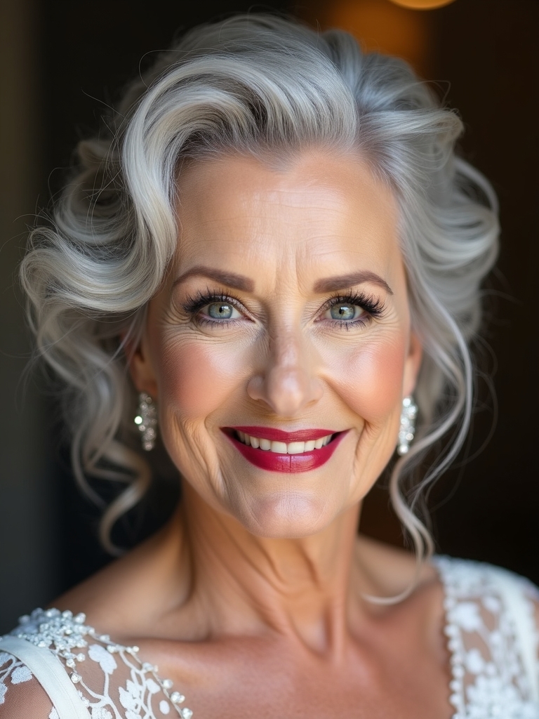 elegant silver hairstyles ideas