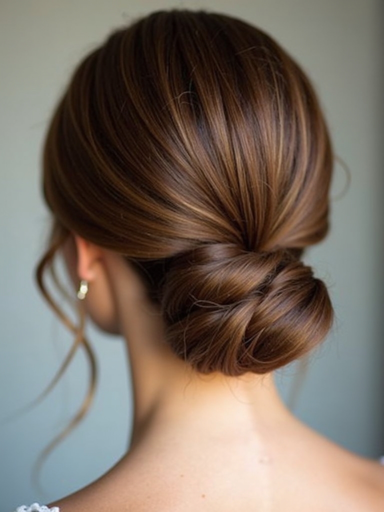 elegant subtle low buns