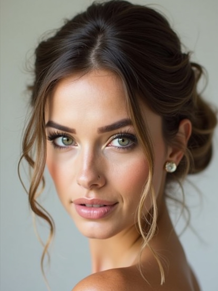 elegant textured bridal hairstyle