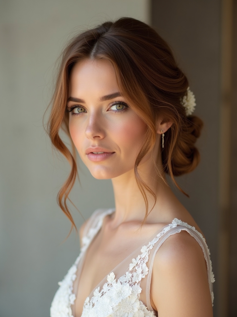 elegant textured low bun