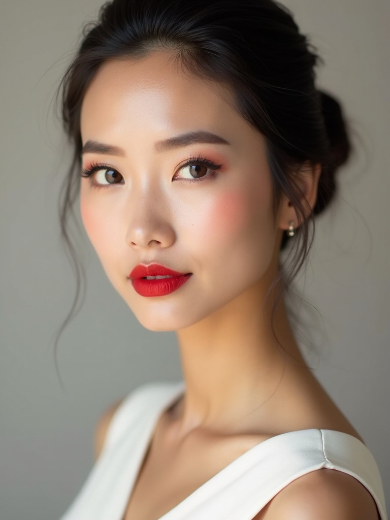 elegant thai red lips