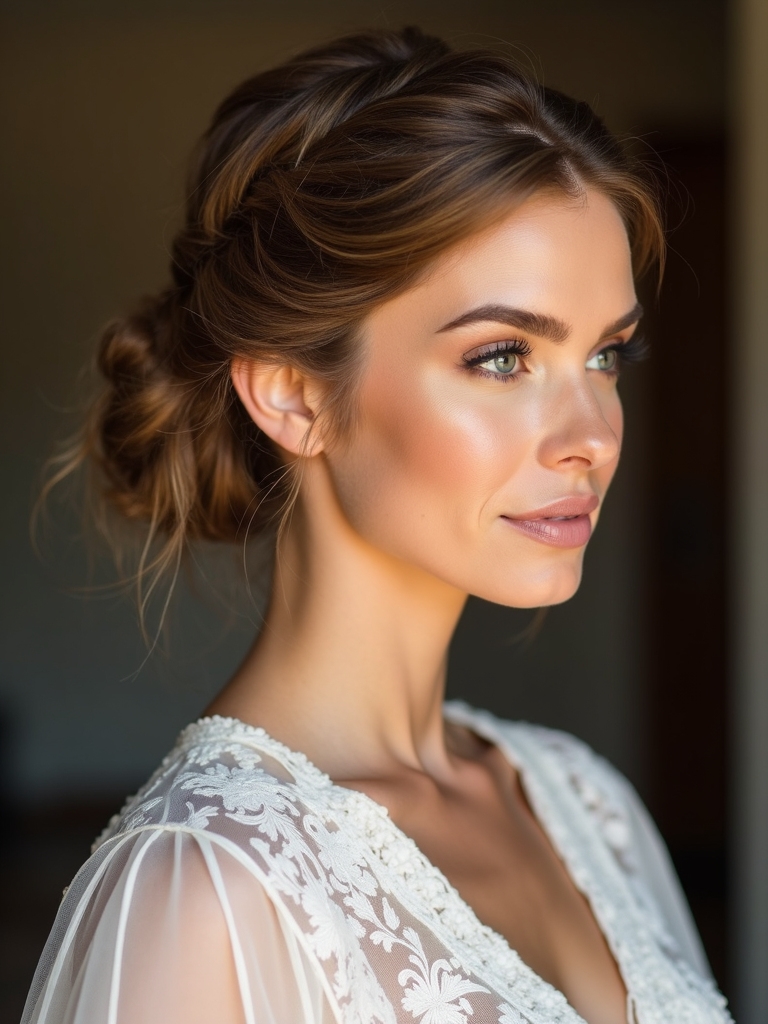 elegant timeless bridal hairstyle