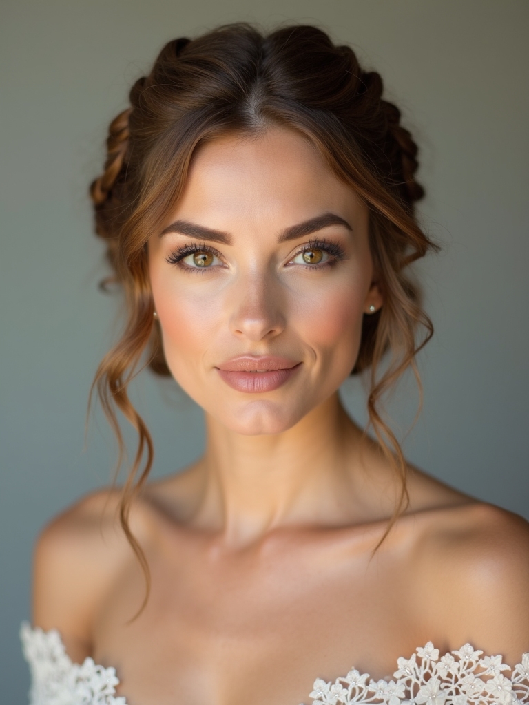 elegant tucked braid updo