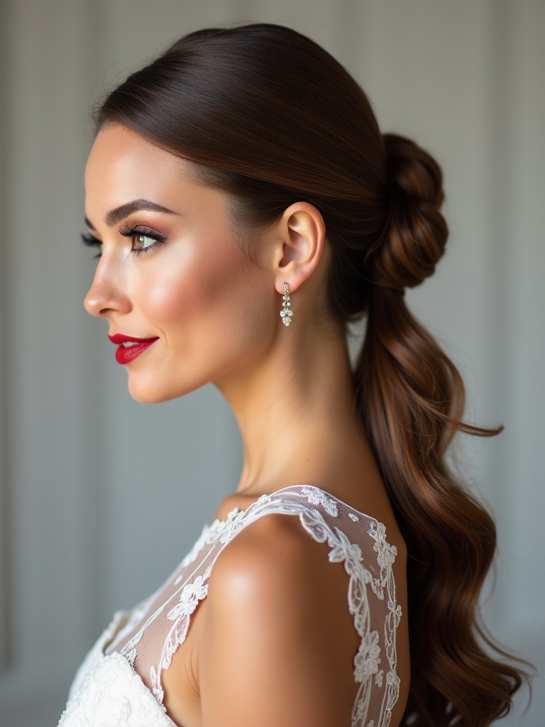 elegant twist and wrap ponytail