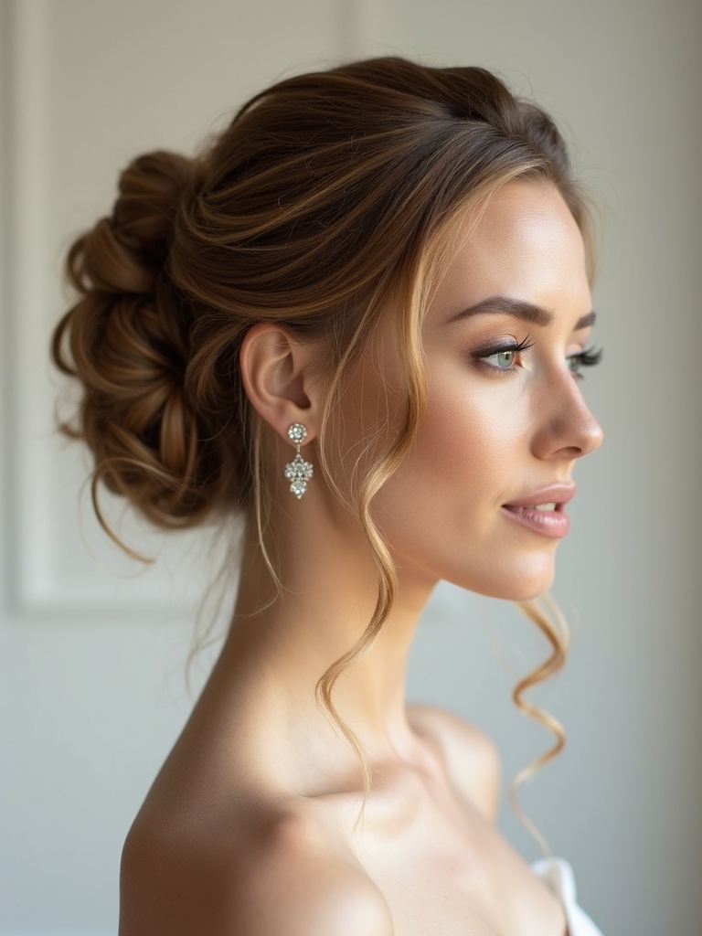 elegant twist back bun