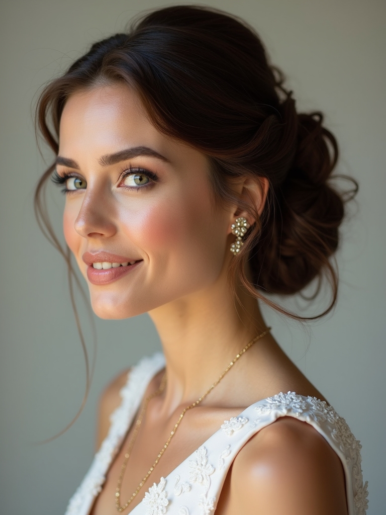 elegant updos for medium hair