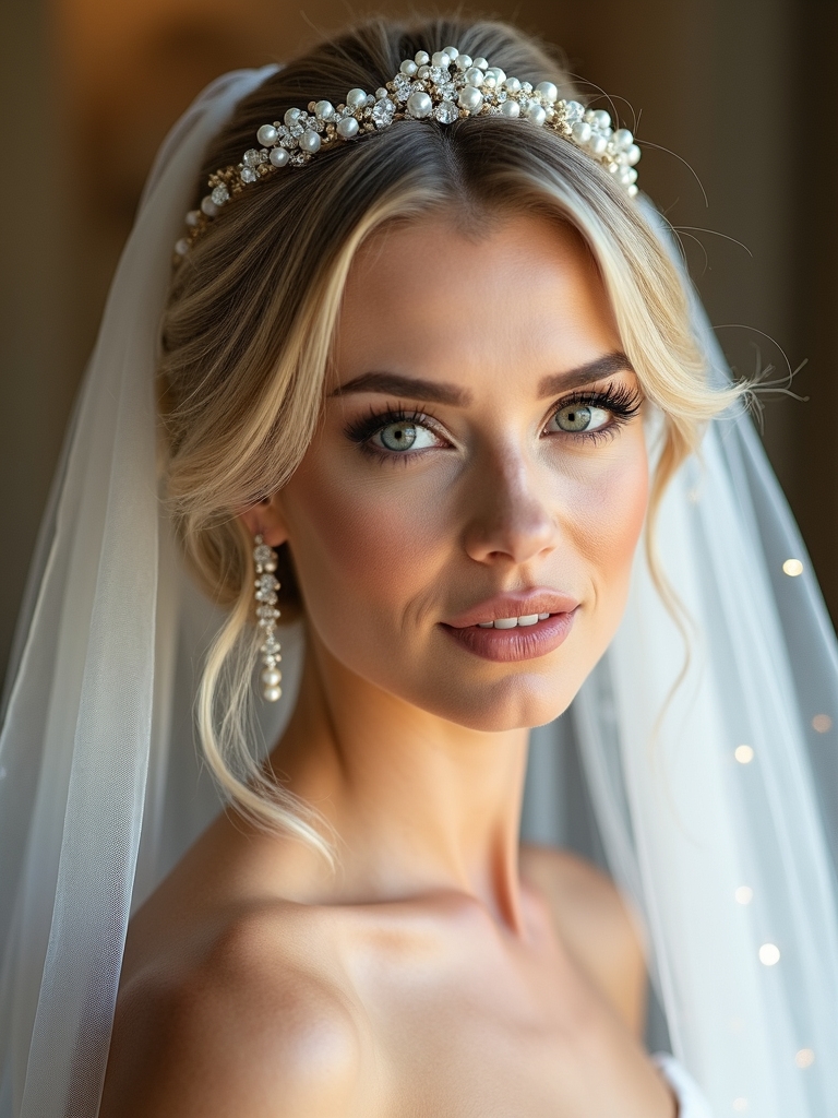 elegant veil embellishments shine