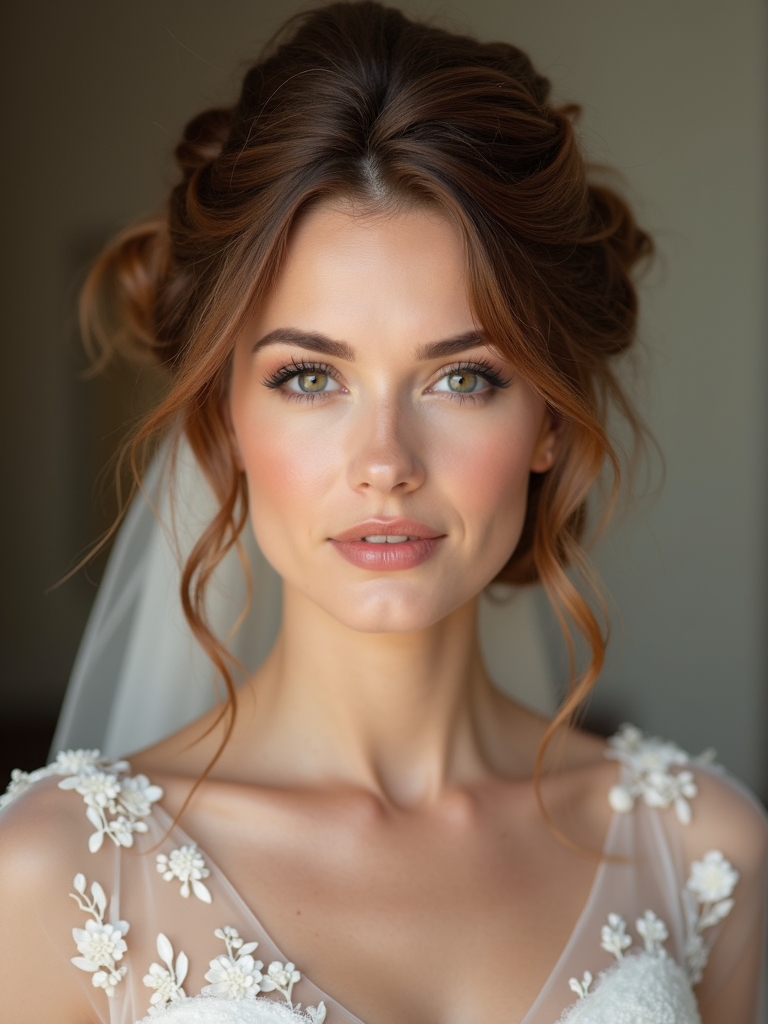 elegant vintage half up bun