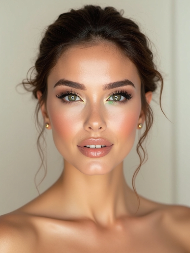 emerald accents for bridesmaids