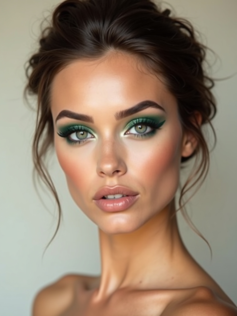 emerald tones enhance green eyes