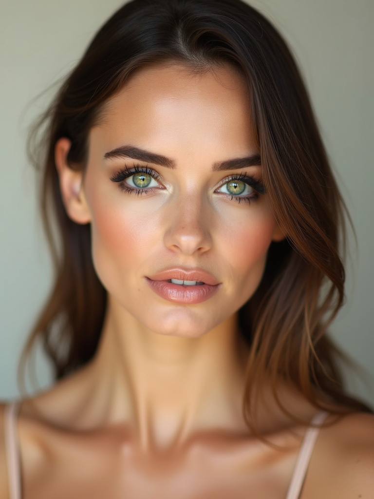 enhancing green eyed beauty