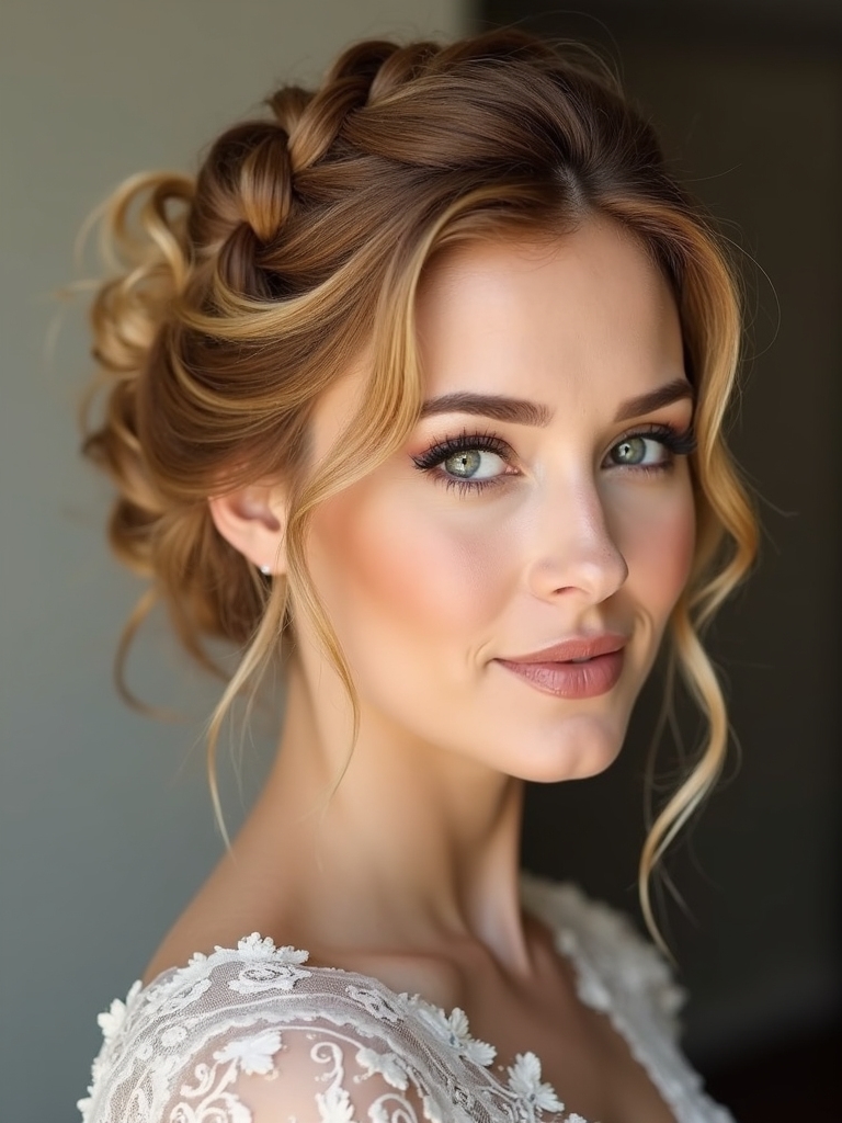 ethereal braided wedding elegance