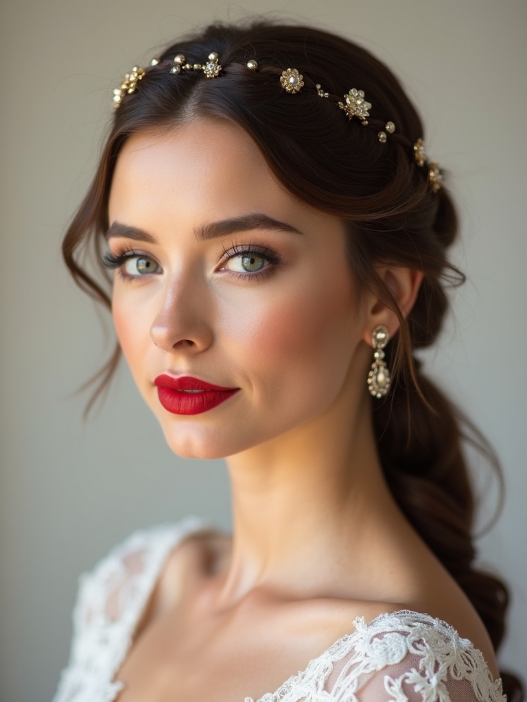 ethereal halo braid elegance