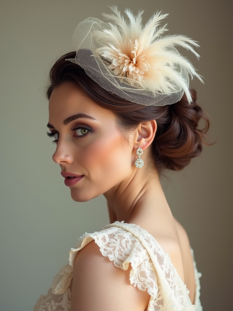 feathered fascinators for drama