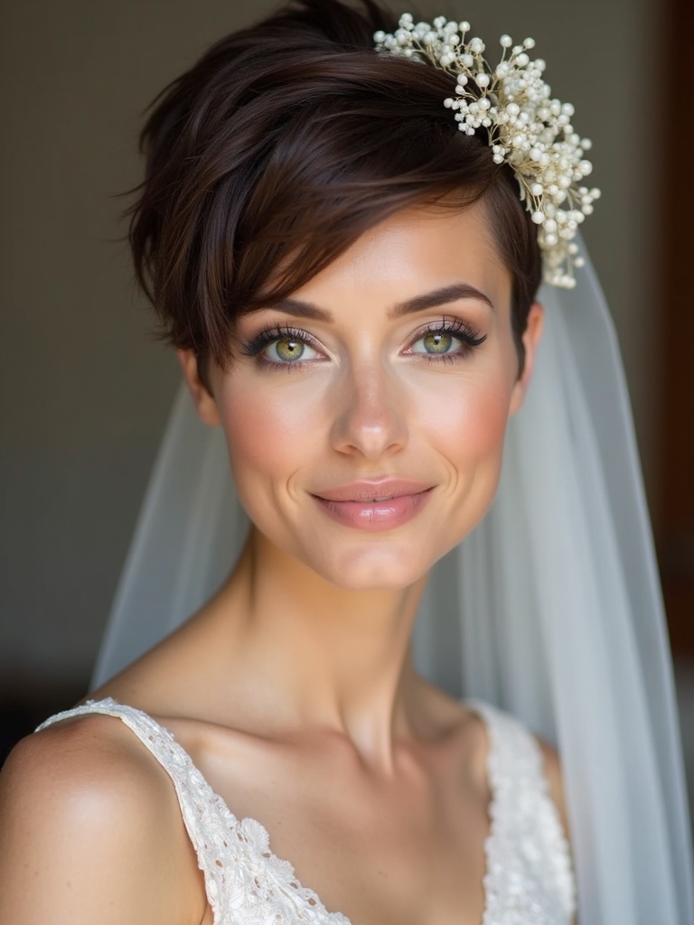 fierce modern bridal hairstyle