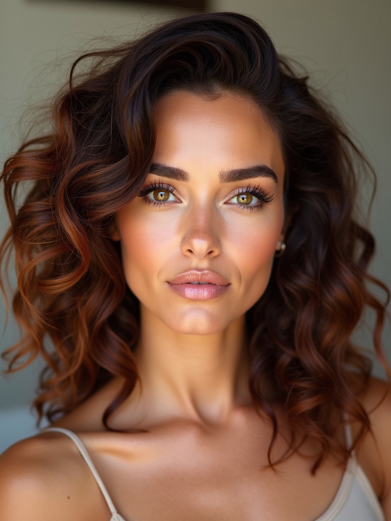 flattering side swept curls tips