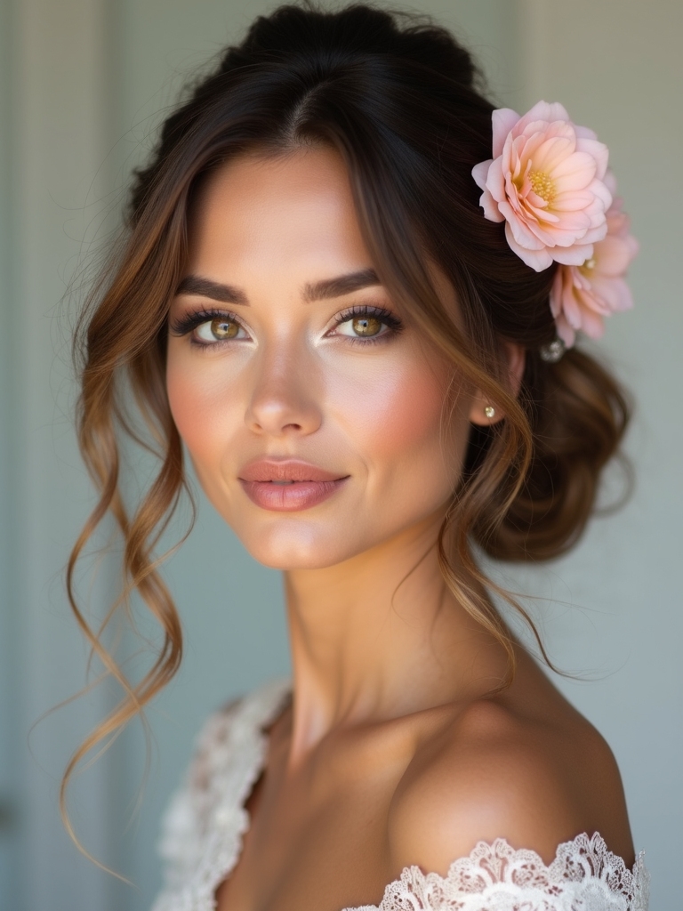 floral accents enhance elegance