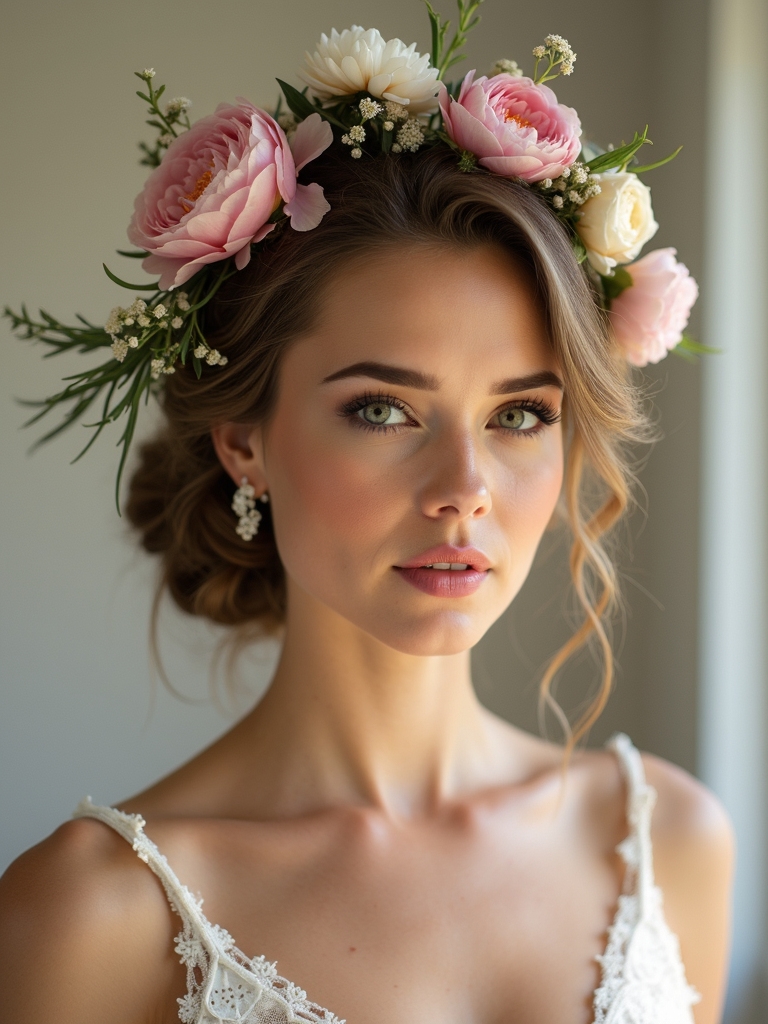 floral hairstyles for weddings