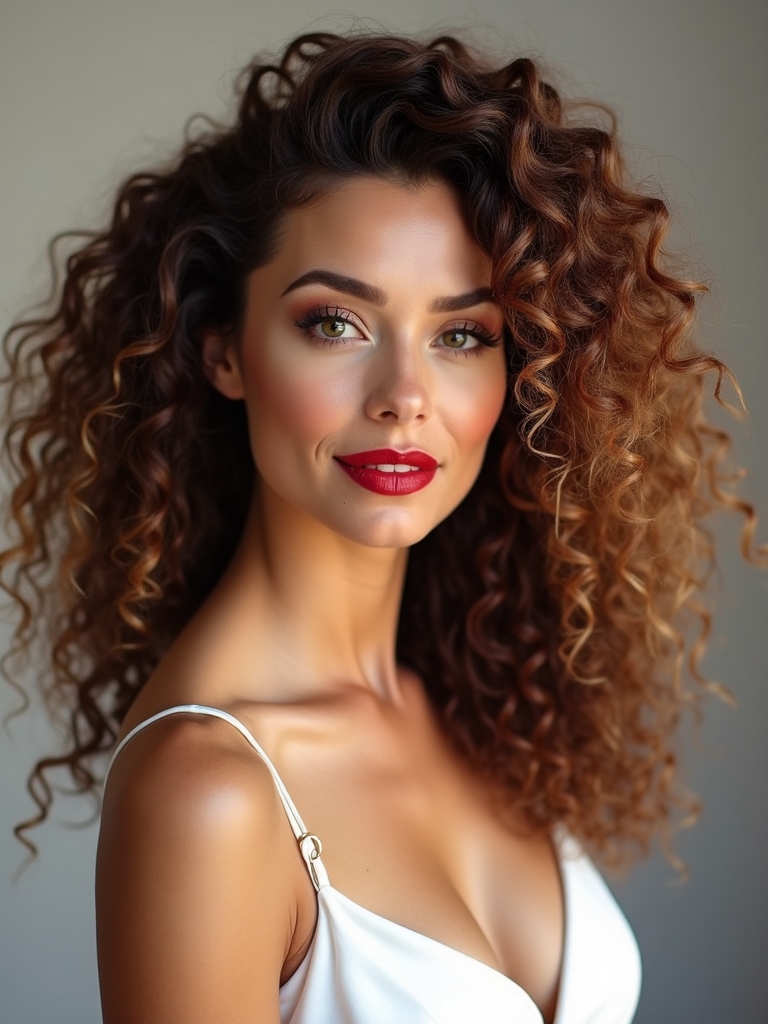 flowing curls celebrate beauty