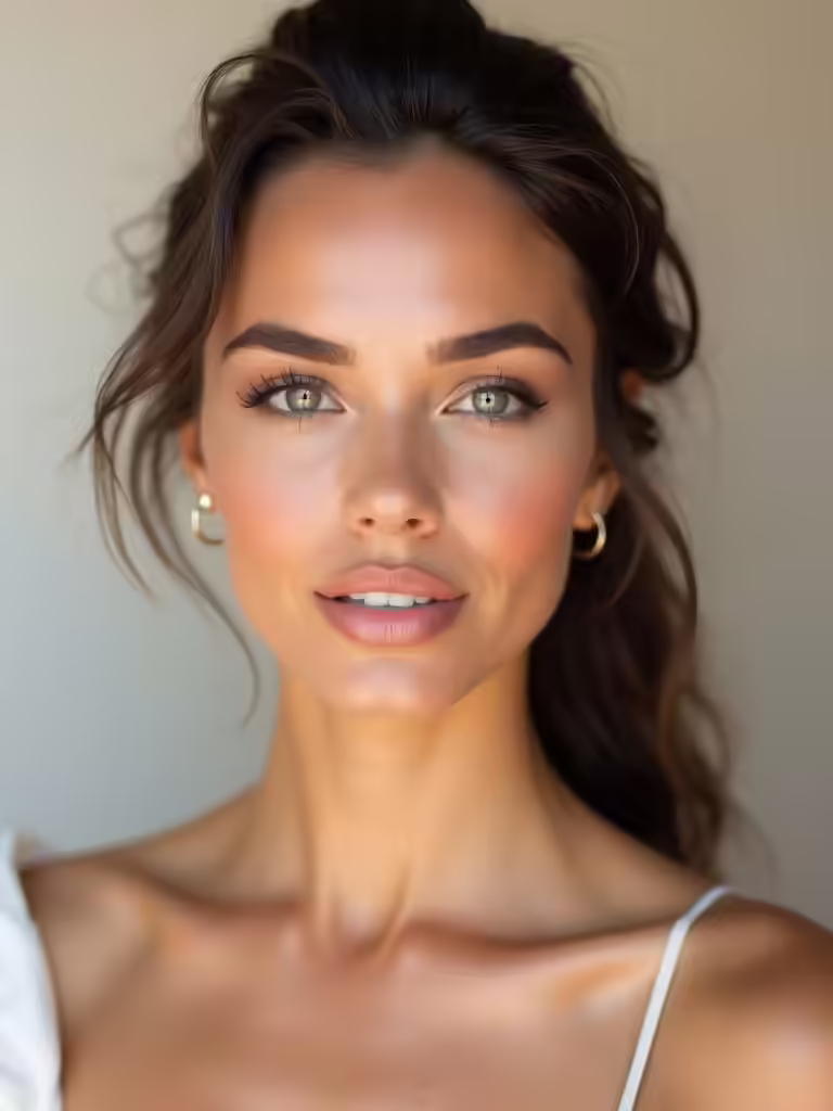 fresh faced bridal beauty