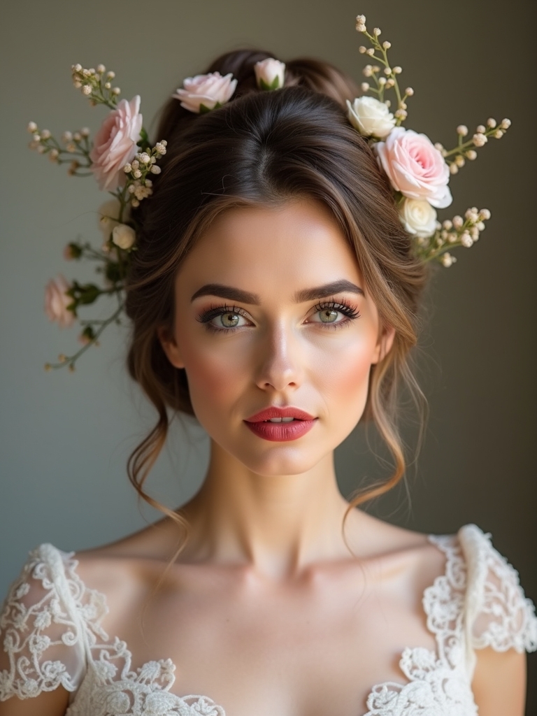 freshwater blooms in updo