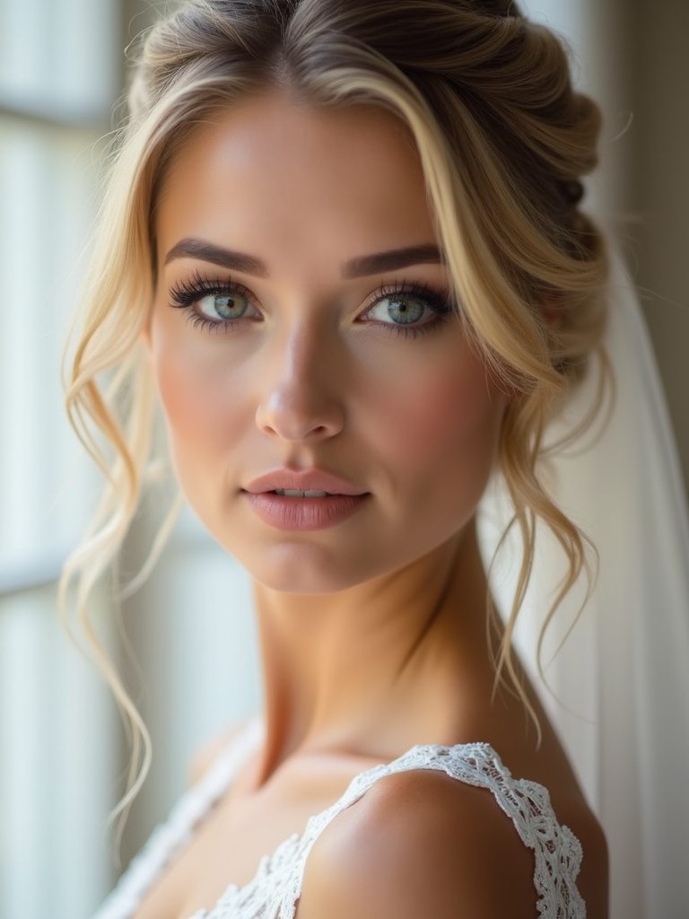 front facing bridal hairstyles shine