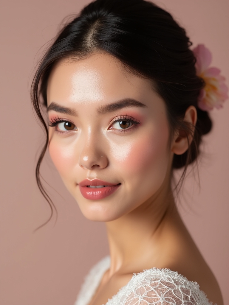 gentle rose tones enhance beauty