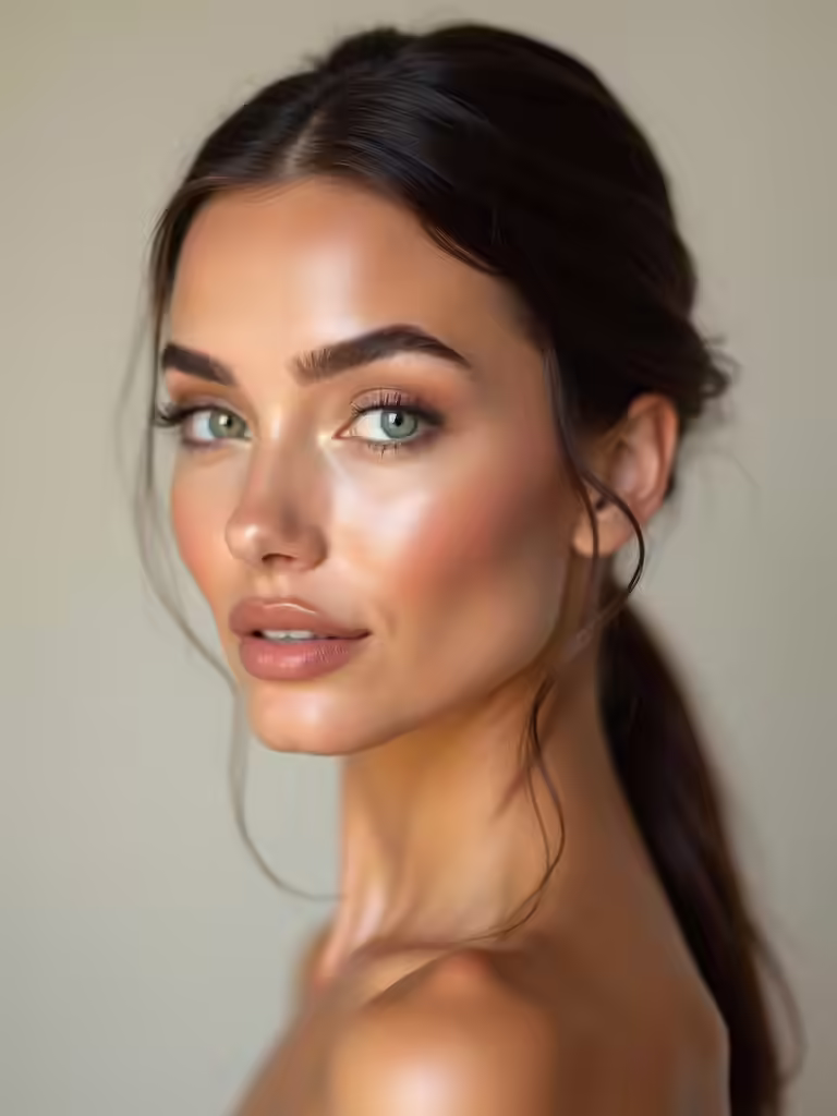 glamorous gold toned bridesmaid makeup
