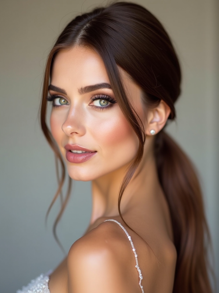 glossy low ponytail tutorial