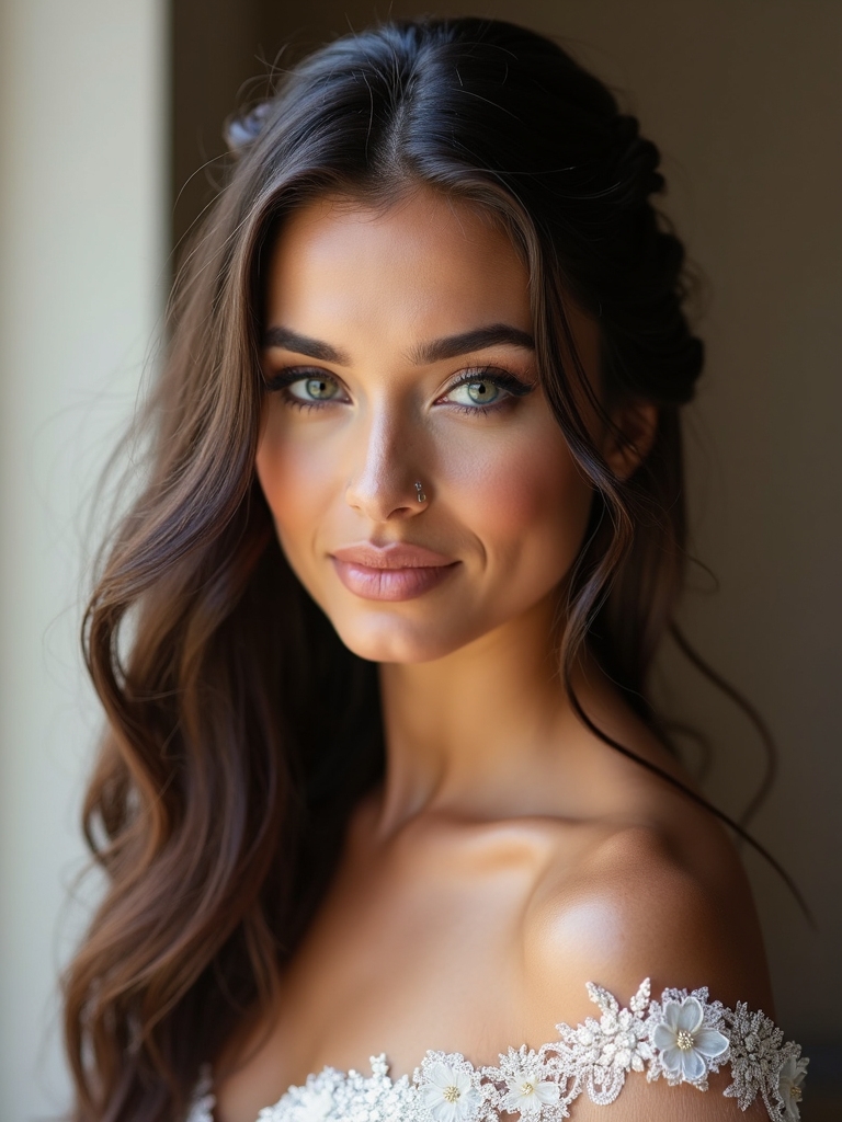 glossy sculpted long locks