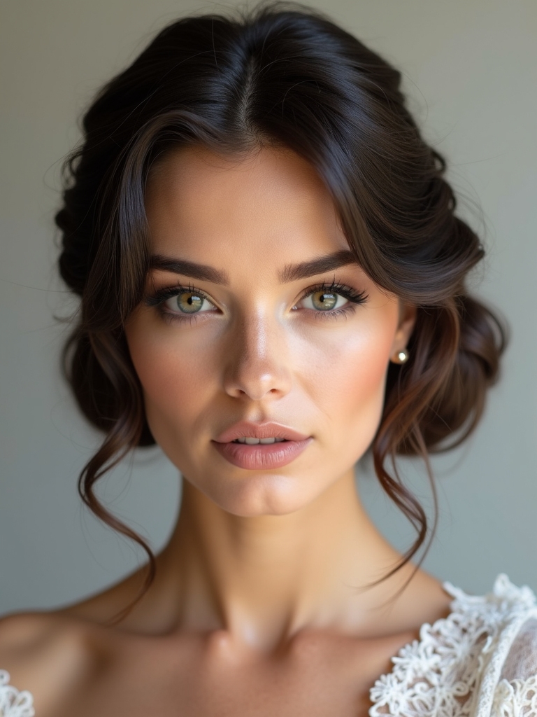 glossy textured low buns