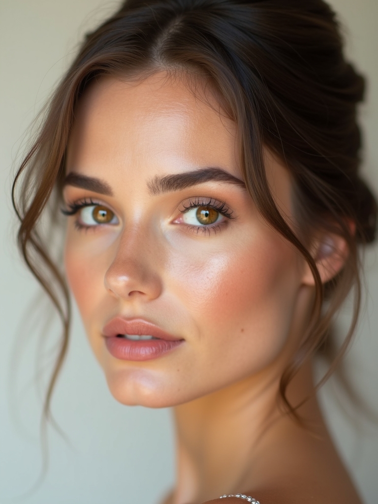 gold accents enhance hazel