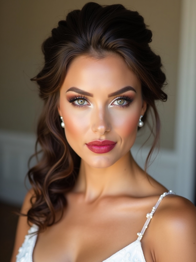 half up bridal hairstyle elegance