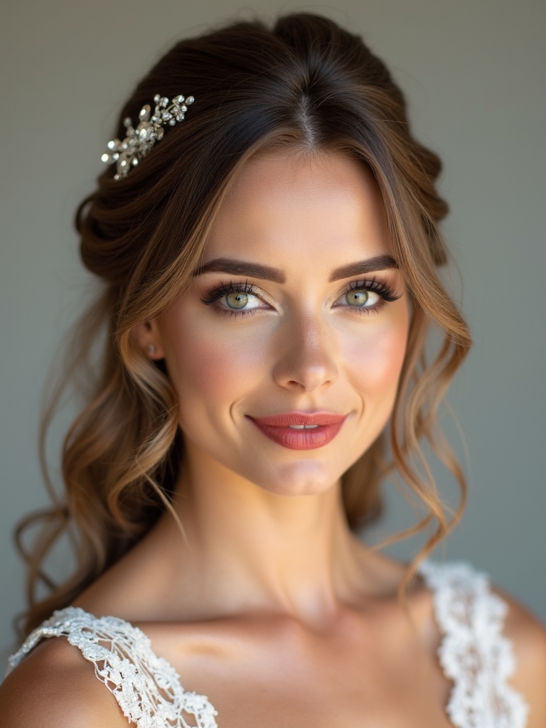 half up radiant elegance