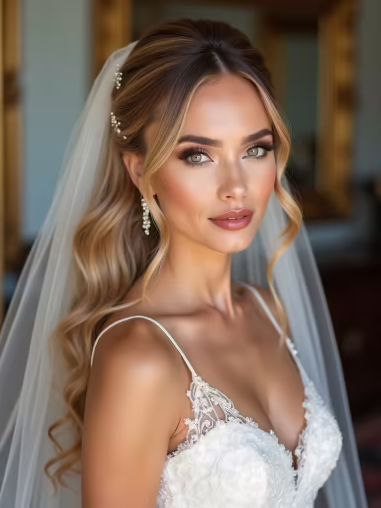 half up veil harmony choices