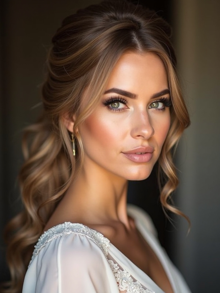 half up wedding hair techniques