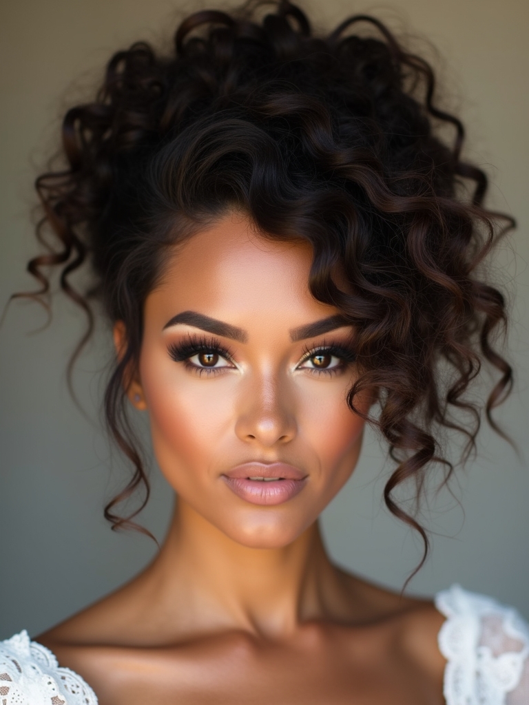 halo buns for curls