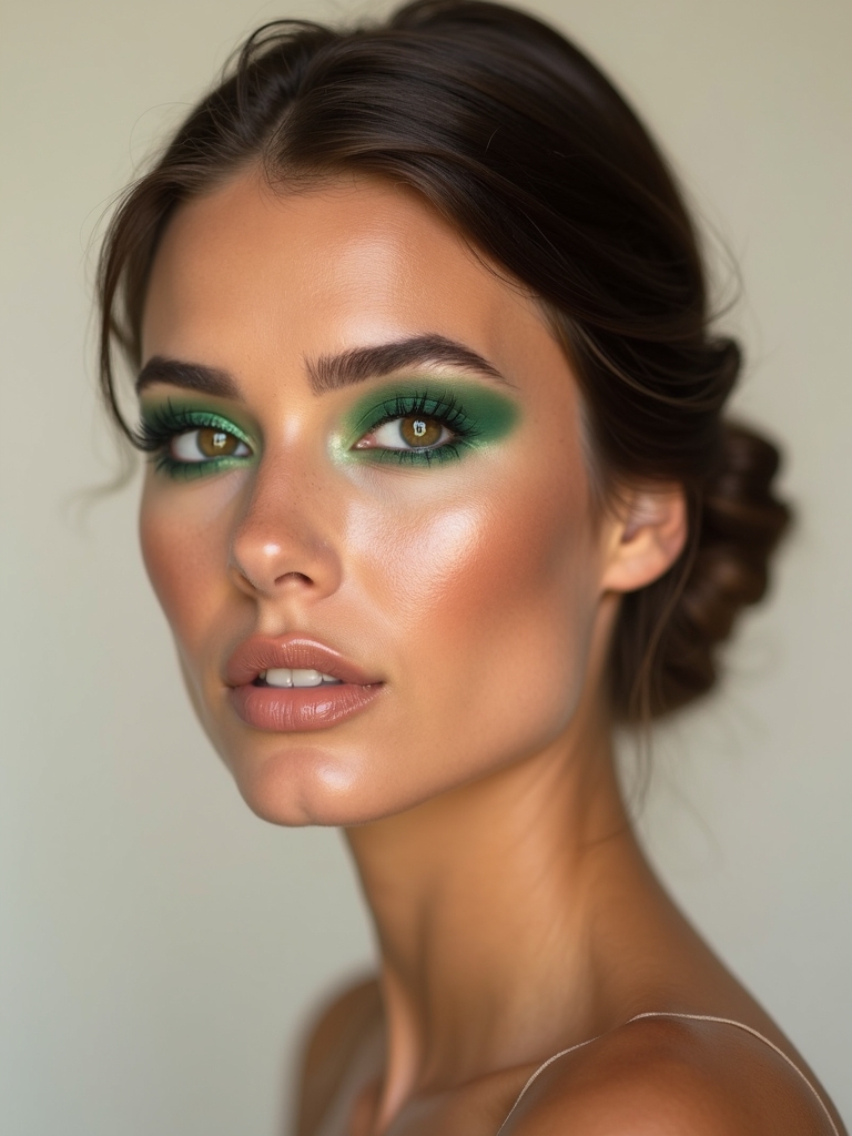 jewel toned shadows enhance greens