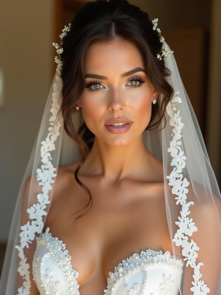 lace embellishments veil harmony
