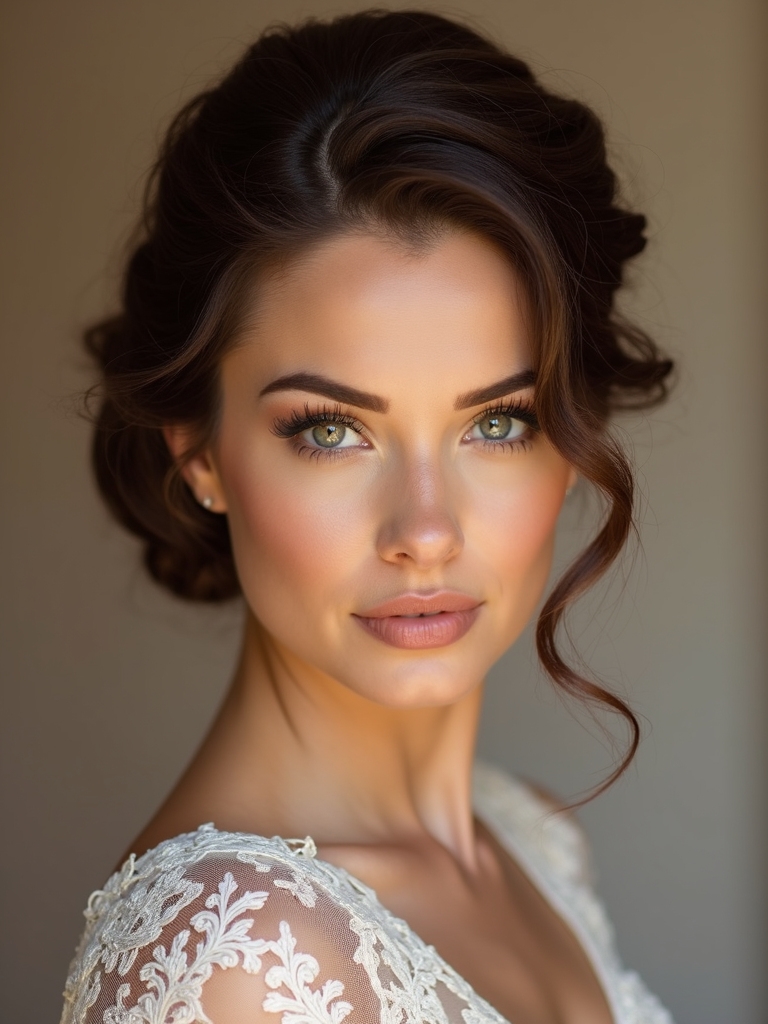 lace enhanced elegant buns