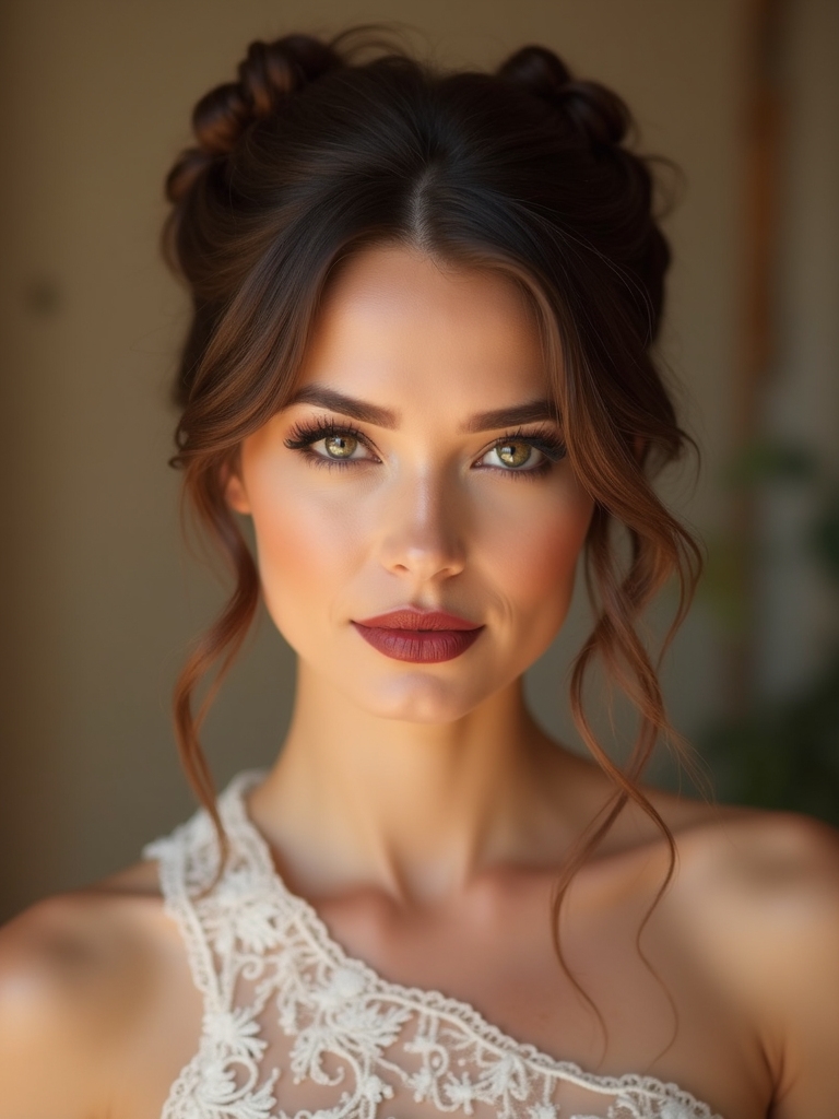 long lasting half up buns